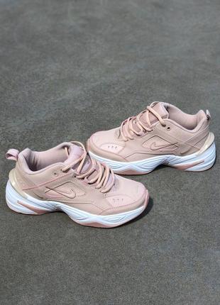 Nike m2k tekno pink бежевые женские кроссовки наложенный платёж купить8 фото