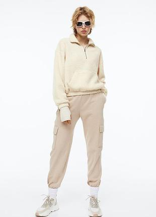 Меховая толстовка худи h&m оригинал оверсайз