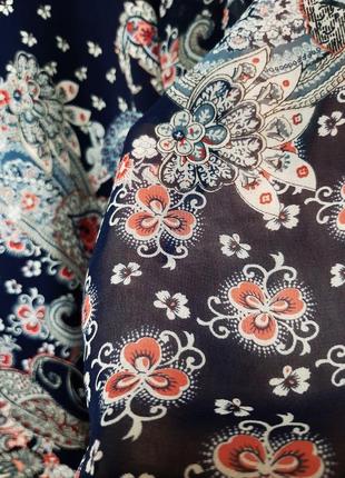 Lusy нарядная блуза батал синяя/розовая/белая трикотин+шифоновые рукава большой размер женская9 фото