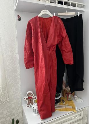 Кожаное винтажное платье asos