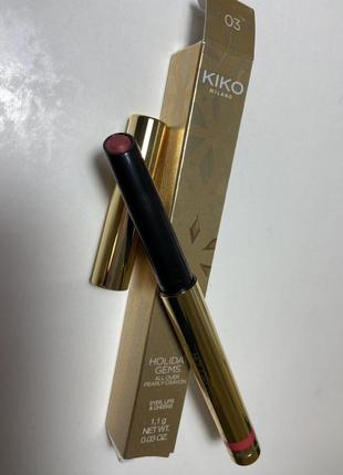 Сток для губ, лица, глаз kiko milano holiday gems all over pearly crayon 034 фото