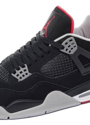 Кросівки air jordan 4 retro bred3 фото