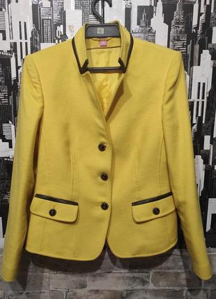 Пиджак, жакет яркого жёлтого цвета3 фото