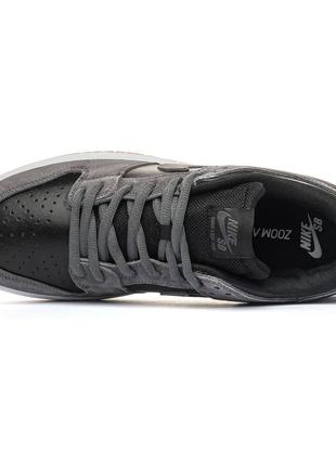 Кроссовки nike sb dunk low black-silver 6