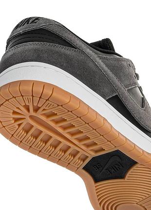 Кроссовки nike sb dunk low black-silver 8