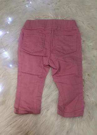 Штани на 6-12 місяців брюки на 70 см зріст рожеві джинси штанці штанішки3 фото