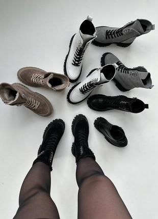 Ботинки, черные, натуральная кожа под рептилию, деми/зима2 фото