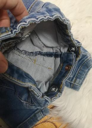 Джинси на 6-9 місяців 74 см брюки джинсові штани штанішки штанці на дівчинку5 фото