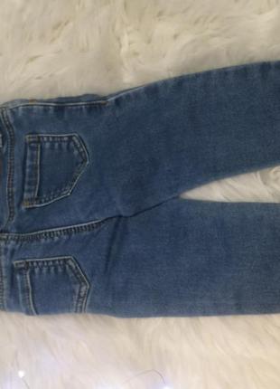 Джинси на 6-9 місяців 74 см брюки джинсові штани штанішки штанці на дівчинку6 фото