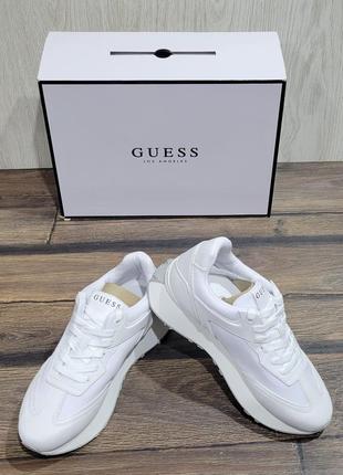 Белые сникерсы guess luchia гесс высокие кроссовки4 фото