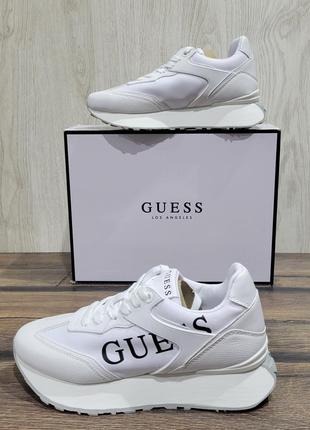 Белые сникерсы guess luchia гесс высокие кроссовки5 фото