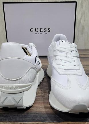 Белые сникерсы guess luchia гесс высокие кроссовки6 фото