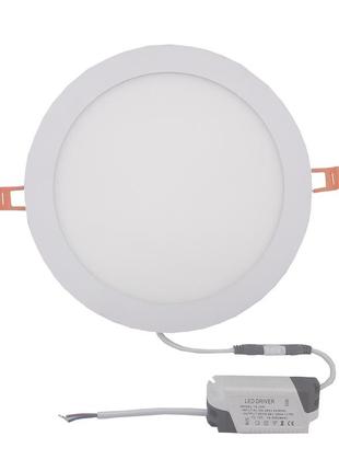 Світильник врізний led round al510 downlight 18w-220v-1300l-4000k alum tnsy