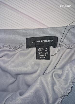 Серебристая атласная юбка плиссеровка р.188 фото