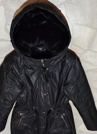 Куртка парка с капюшоном, зима, размер с,м2 фото