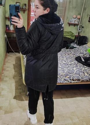 Куртка парка с капюшоном, зима, размер с,м9 фото
