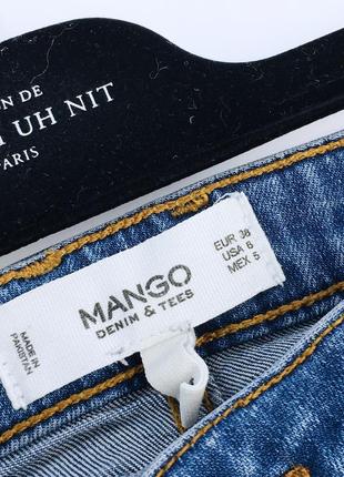 Женские штаны джинсы синие голубые рваные mango шорты7 фото