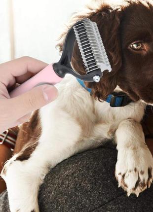 Щітка для вичісування котів та собак pet grooming tool2 фото