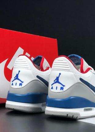 Кроссовки удобные мужские nike jordan legacy 312 low белые серым\синие5 фото