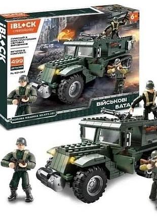 Конструктор iblock військова вантажівка 499 деталі pl-921-357