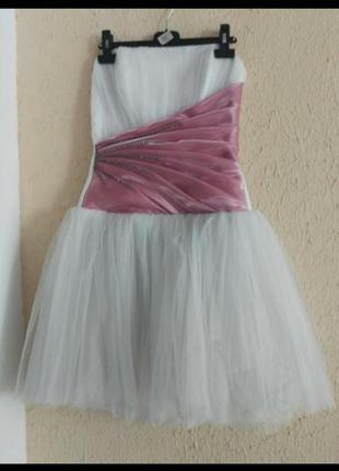 Коротке весільне плаття або на випускний3 фото