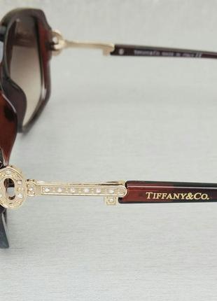 Tiffany and co очки женские солнцезащитные коричневые с градиентом4 фото