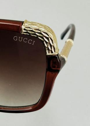 Gucci жіночі сонцезахисні окуляри коричневі з градієнтом8 фото
