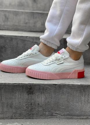 Шикарные женские кроссовки puma cali в белом цвете (36-40)1 фото