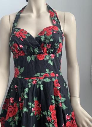 Ретро платье цветочный принт коттон / винтажное платье цветочный принт2 фото