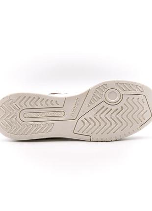Стильные мужские кроссовки adidas drop step low white brown белые с коричневым8 фото