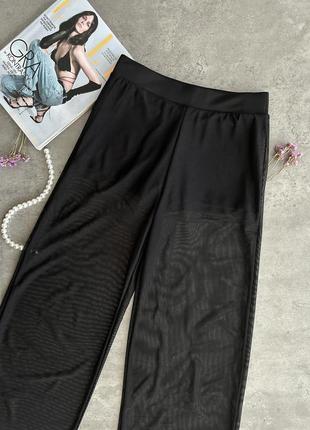 Невероятные брюки из сеточки, с подкладкой шортиками8 фото
