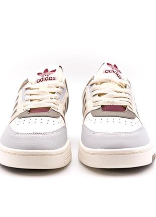 Классные мужские кроссовки adidas drop step low white beige multicolour бежевые с цветными вставками4 фото