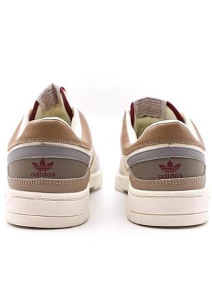 Классные мужские кроссовки adidas drop step low white beige multicolour бежевые с цветными вставками5 фото