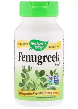 Трави nature's way пажитник, fenugreek seed, 610 мг, 100 капсул (nwy-12800)