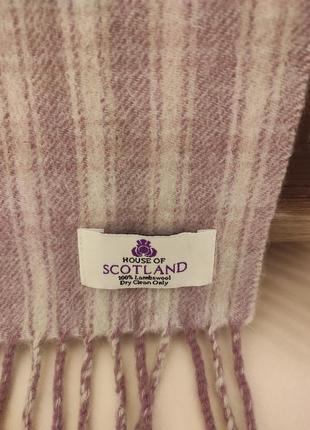Scotland шерстяной шарф в клетку4 фото