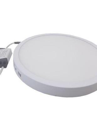 Светильник накладной led round al504 downlight 24w-220v-1700l-4000k alum tnsy