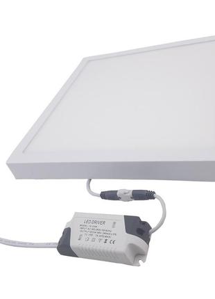 Світильник накладний led square al505 downlight 24w-220v-1700l-4000k alum tnsy