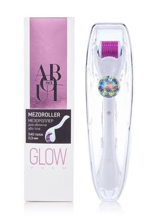 Мезороллер about face для лица или тела, 540 иголок, 0.3 мм