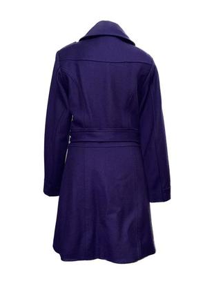 Однобортное пальто фиолетового цвета2 фото