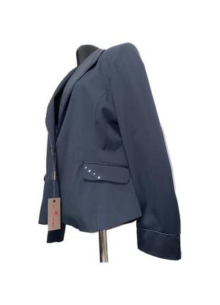 Женский пиджак жакет приталенный однобортный с декором miss comode italia3 фото