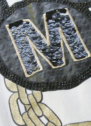 Модная удлиненная футболка оверсайз актуальный принт mickey mouse3 фото