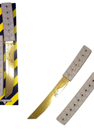 Дерев'яний ніж сувенірний so-2 tanto якудза gold nia-mart, дерев'яна зброя