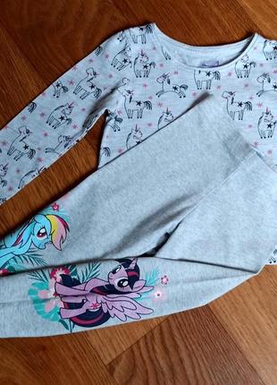 Реглан primark +лосины my little pony на 1.5-2 года