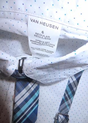 Костюм 4ка брюки рубашка галстук подтяжки van heusen на мальчика 6 лет4 фото