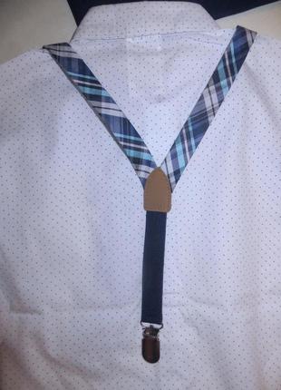 Костюм 4ка брюки рубашка галстук подтяжки van heusen на мальчика 6 лет7 фото