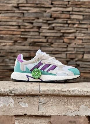 Мужские кроссовки   adidas tresc run white purple aqua