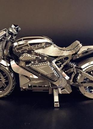 Металеві конструктор мотоцикл. металева збірна модель мотоцикла 3d 128х745х67 мм. збірна модель мотоцикла із металу