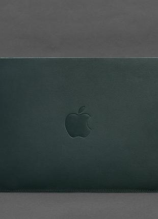 Кожаный чехол для macbook air 15-inch 2023 зеленый