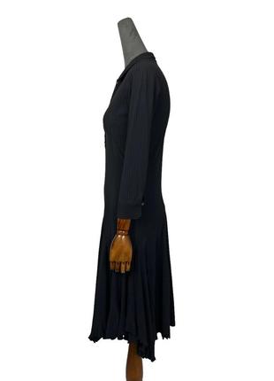 Чорна в смужку сукня з вільним поділом на ґудзиках marithe francois girbaud5 фото