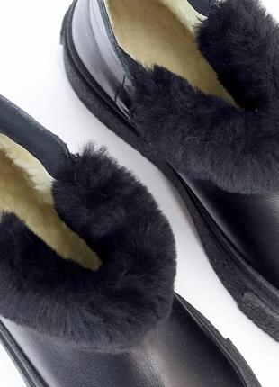 Стильні черевики шкіра зима4 фото